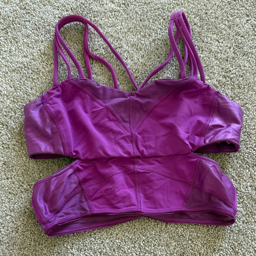 lululemon athletica Magenta Strappy Sports Bra